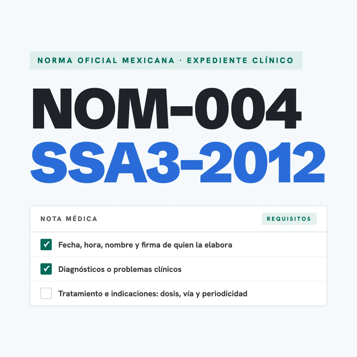 NOM-004: qué debe llevar tu nota médica según la norma